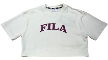 FILA Loissin Cropped T-shirt för kvinnor, Vit, 134-140