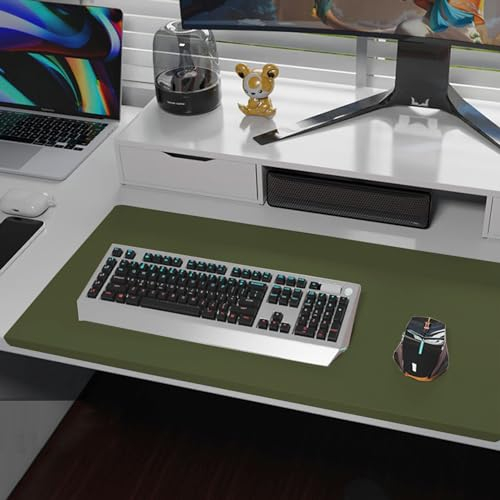 Benutzerdefinierte Größe Schreibtischmatte, Mousepad, Schreibtischauflage, Schreiben Mattes, Leder Schreibtischschutz, Tastaturpad mit Kantenschutz für Büro-oder Heimbereich(120 * 60cm)