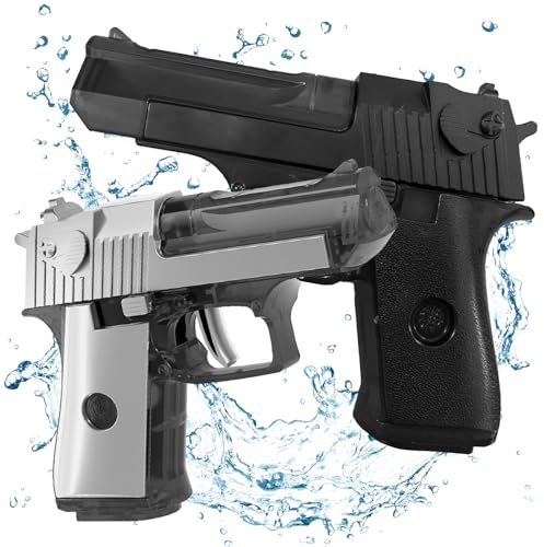 2 Stück Wasserpistole Spielzeug für Kinder,Mini Wasserpistolen,Wasserpistole mit großer Reichweite,Premium Wasserpistolen Set,für Sport,Pools,Strände und Wasserschlachten im Freien