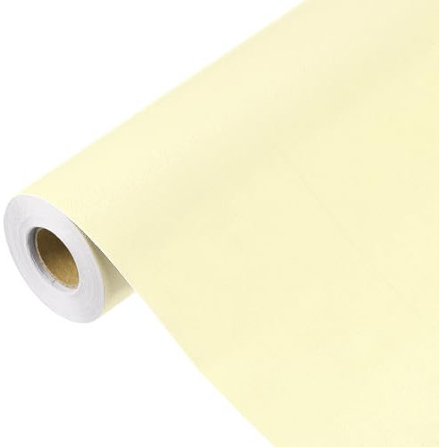 QUARKZMAN Papier Peint Kaki Jaune de 1000x60cm, Papier Peint Autocollant, Papier Contact Kaki Jaune Uni en Vinyle Auto-Adhésif pour la Décoration Murale