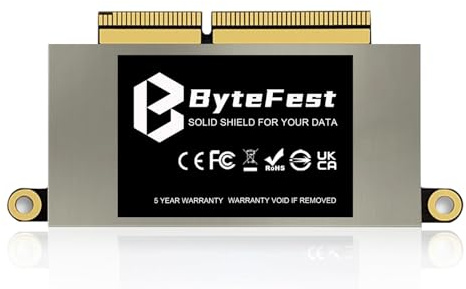 ByteFest Mac SSD 2To NVMe PCIe Gen3x4 Jusqu'à 2200Mo/s, Disque Dur Interne pour Apple MacBook Pro Retina 13 A1708(2016-2017) EMC 2978/3164 Non-Touch Bar(MacOS Pré-Installé)