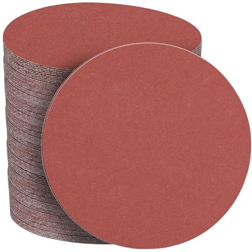 STEBRUAM 50 Piezas Discos de Lijas 150mm,Grano Cada 800 Lija Circular con sin Agujeros juego de discos Abrasivos de 6 pulgadas para Lijadora Orbital