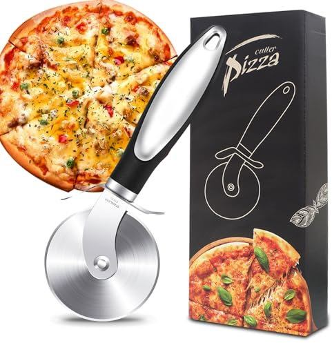 Pizzaschneider,Pizza cutter,Pizza roller Pizza wiegemesser Leicht zu schneiden und zu reinigen für Pizza, Kuchen, Waffeln, Teig und Mehr