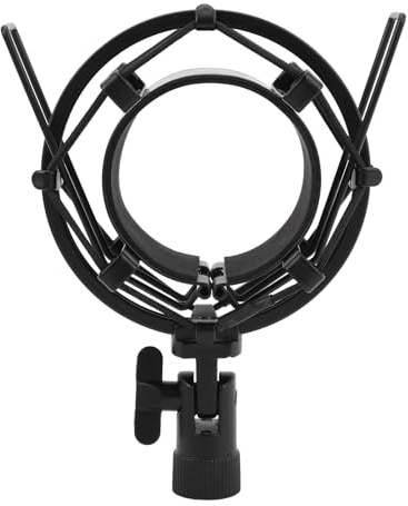 Microphone Shock Mount, Universal Shockmount For Microphones 55-60Mm In Diameter, Anti Vibration and Noise Mic Clip Holder Mount with Soft Pad