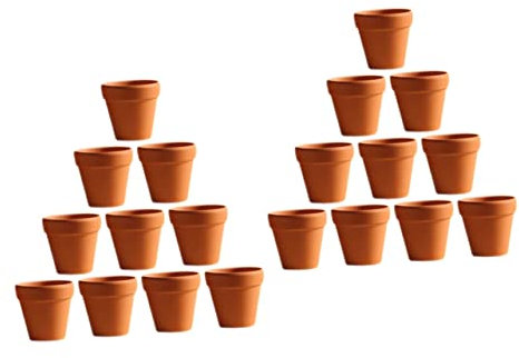 OFFSCH 40 Pièces Pots de Plantes Pot Terre Cuite Plantes d'intérieur marmite en Terre Cuite Terracotta de Fleur Petits s en en jardinière en