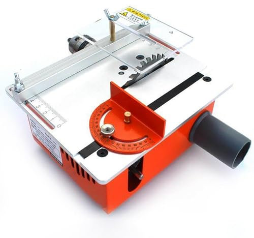 Máquina Cortadora De Mesa, Velocidad Ajustable De 7 Niveles, Mini Sierra De Mesa Con Calibre De Inglete, Se Puede Subir Y Bajar, ángulo Ajustable De 90°, Pequeña Máquina Cortadora De Carpintería