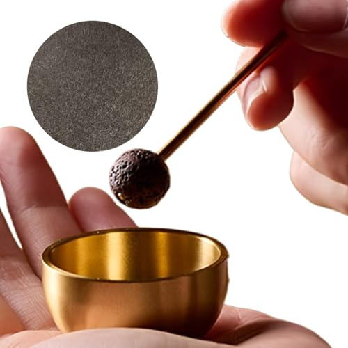 Klangschalen-Set, 4 cm Kupfer-Meditations-Klangschale mit Schlägel und Matte, kleine tibetische Klangschalen-Set für Meditation, Chakra-Heilung, Achtsamkeit und Entspannung