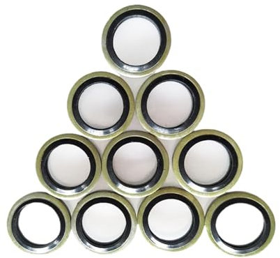 MAYyhem 10Pcs Bonded Washer Metall Gummi Drain Stopper Dichtung Kombiniert Washer Abdichtung(M30)