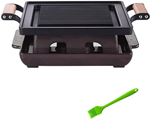 Barbecue Grill Extérieur Intérieur Barbecue Charbon Ménage Homme Simple Mini Table Cuisine Coréenne Von-Stick Plat Hôtel Teppanyaki
