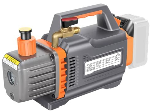 Vakuumpump kompatibel med Mak-ita 18 V batteri, 1-stegs undertryckspump, 2CFM, 1/4HP, 5PA vakuumtestare för HVAC kylmedelsluftverktyg, hartsavgasning, vakuumförpackningar (utan batterier)