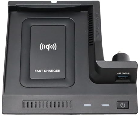 YananAC Kabelloses Laden Ladegerät Auto QI Drahtlose Ladegeräte Kompatibel mit C-Klasse W205 GLC X253 Kabellose Handy-Ladestation Kfz-Ladegeräte Wireless Charger Auto