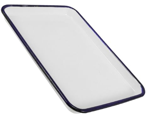 Heavy Duty Enamel Rectangular Baking Pan for Kitchen Use | Non-stick Tray for Pizza, Bread and Roasting, Food Safe, Wear Resistant, High Temperature Resistant