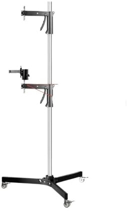 63 cm-190 cm Lichtstativ 1/4 und 3/8 Schraube mit Rädern Klappstativ for Studioblitz LED-Licht Softbox COB-Licht(Big Ball Head)