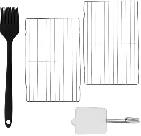 CARANNACLTD 3 Pz Griglia di Raffreddamento in Acciaio Inox, 30x20cm Griglie di Raffreddamento,griglia di Raffreddamento per arrosti, per Cottura di Torte Pane Arrostire