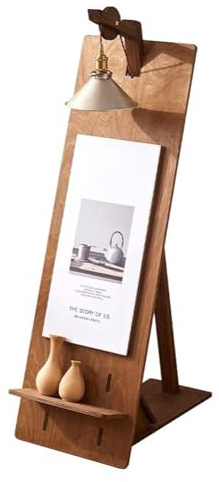 exproyzk Espositore per cartelloni, espositore portacartelloni con Luce per ristoranti o attività Commerciali(Marrone,119.5x49x60cm)
