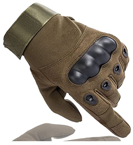 EDEDE Guantes Anticortes, Guantes tácticos de cáscara Dura de Cuero de súper Fibra, protección for Montar a Caballo for Hombres, Guantes Militares de Entrenamiento físico anticorte(3,Medium)
