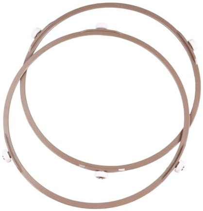 Ciieeo Mikrowelle Drehteller Ring 22cm Durchmesser Mit 3-rad Kunststoff Stützring 1,4cm Rollen 2 Stück Zubehör Für Gleichmäßiges Erhitzen Von Speisen