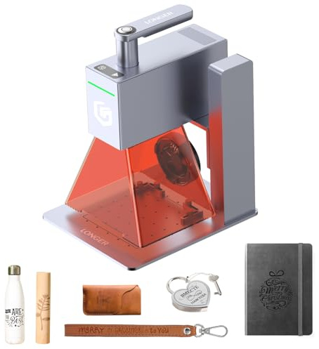 LONGER Nano 6W Lasergravierer, Tragbare Lasergravurmaschine 5000 mm/s, 0,05 mm Präzision, Laser Cutter für Holz, Leder, Acryl, Metall, Keramik, DIY Projekte und personalisierte Geschenke