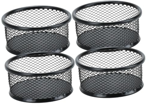 Ipetboom 4 pièces Support Trombones Maille Métallique Empilable Organiseur Bureau Compact Léger pour Accessoires de Bureau pour Étudiants Enseignants et Maison