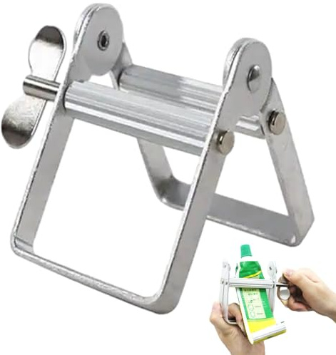 Toothpaste Tube Roller Squeezer - Aluminum Metal Tool, Durable Anti-Rust Tube Winder, Easy Rolling Squeezer, Long-Lasting Build | Oil Paint Extruder Roller, No Waste Device for Artists, Homes, Hair Sa