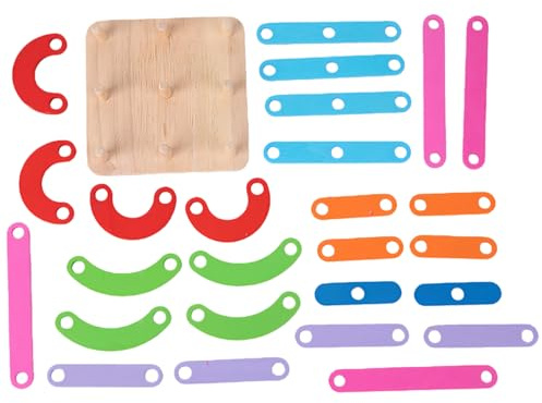 Mimoqk Puzzle Lettres - Tableau À Piquets pour Le Tri des Formes Et des Couleurs - Empilage de Chiffres et Puzzles de Formes en Bois | pour Compétences Motrices Bébés Filles Jeu Anniversaire Noël