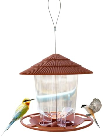 MWZBTG Mangiatoia per Colibrì,Coupelle De Nourriture pour Colibris,Mangiatoia per Uccelli Trasparente - pour Perroquets Calopsittes Branche d'arbre Balcon Jardin Patio Clôture