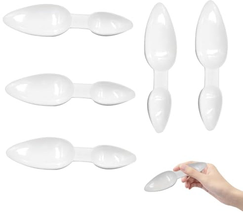 5 Double Sided Medicine Spoons 2.5ml 5ml Measuring Spoons | Double-sided measuring spoons with 2.5ml and 5ml sizes provide accurate doses for liquid medicines and syrups.