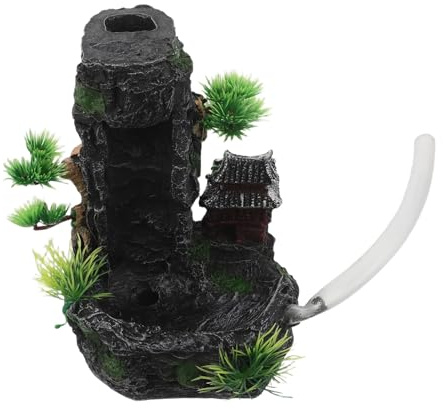 SUPVOX Aquarium Dekor aus Kunstharz Kleiner Sand Wasserfall Felsenberg Natürliche Landschaftsornament für Aquarien Sauerstoffförderndes Aquariumzubehör