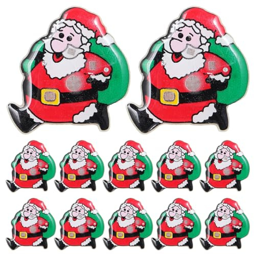 25Pcs LED Brosche Weihnachten Brosche Pin Anstecknadel Weihnachtsmann Abzeichen Brosche für Kind Geschenk Partei Bevorzugungen