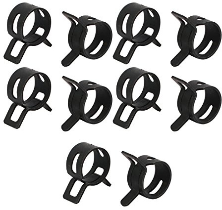sourcing map 10 Stück 12mm Clip Schlauchschelle Federbandschelle Rohrschelle Schlauch Klemme DE de
