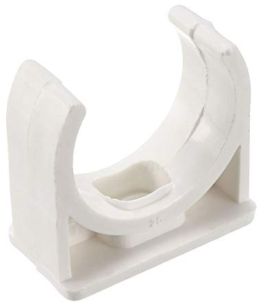 uxcell PVC Water Pipe 25mm Clamps Clips, Fit for 25mm OD TV Trays Tubing Hose Hanger Support Pex Tubing, 20Pcs