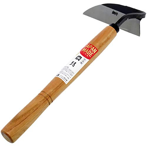 Kiyo 34031 Hand-Hammered Flat Torsion Scythe with Steel, 4.7 inches (120 mm), 10.2 inches (260 mm) Handle, Body Depth 2.0 inches (5 cm), Body Height 12.8 inches (32.5 cm), Body Width 5.1 inches (