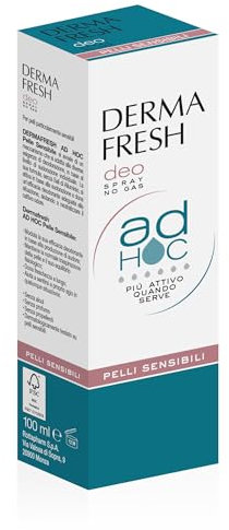 Dermafresh Ad Hoc Pelli Sensibili, Deodorante Spray Delicato, Senza Alluminio, Senza Alcol, No Gas, 100 ml