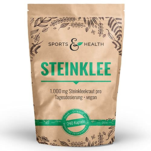 Steinklee Kapseln – 240 Kapseln - Vegan - Frei von Zusatzstoffen – 900 mg Steinkleekrautpulver pro Tagesdosierung - Steinklee Steinkleekrautpulver Melilotus Officinalis