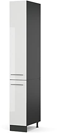 Vicco Armadio da farmacia Fame-Line, Bianco lucido, 30 cm, per la combinazione con altri moduli della serie Fame-Line
