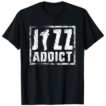 Jazz Addict Musiker Musik Trompete Posaune Gitarrenspieler T-Shirt