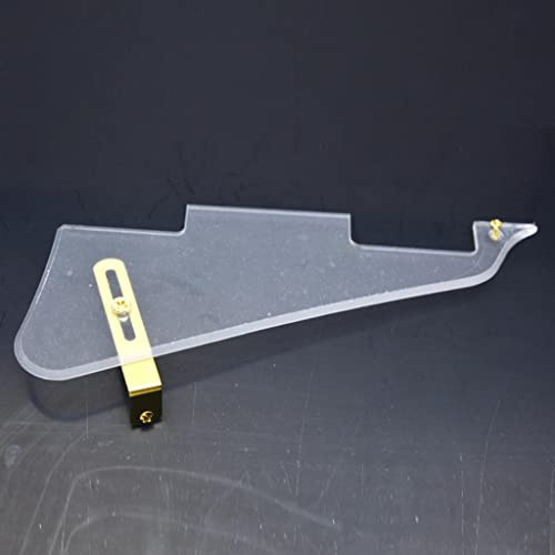 Dopro LP Gitarre Pickguard und LP Edelstahl Halterung mit Gold Steel Befestigungsschrauben für USA Les Paul Clear