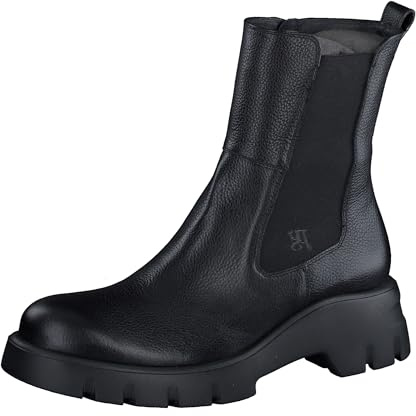 Paul Green Mujer Botines, señora Botas Chelsea,Botas,Medias Botas,botín,Bota de Deslizamiento,Plano,Schwarz (Black),38.5 EU / 5.5 UK