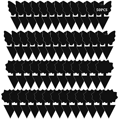 Joogee 50er-Pack Klebefallen für Fruchtfliegen, Pilze, Mückenfallen,doppelseitige Mückenfalle, Einweg-Insektenfänger Klebebrett Ungiftig und Geruchlos für Mücken Zimmerpflanzen Garten Schwarz