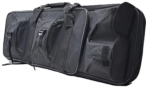 Gewehrtasche 2 Langwaffen, Gun Bag Futteral, Tragbare wasserdichte Waffentasche Mit Doppelfach & Aussentaschen, Langwaffenfutteral Transporttasche für Jagd Und Schießen A,118cm