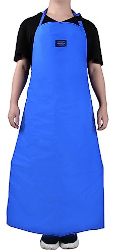 Leapiture Sicherheits-Kryo-Schürze, kryogene Schürze für extrem niedrige Temperaturen, Stickstoff-Schutzschürze, kryogene Sicherheitsausrüstung für Kühl- und Gefrierräume (100 cm, blau)