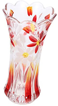 TOPBATHY Florero De Vidrio Grueso Decorativo con Flores Florero para Escritorio y Plantas Jarrón De Cristal para Adornar Mesa y Centro De Mesa Recipiente Colorido para Flores y Ramas para h