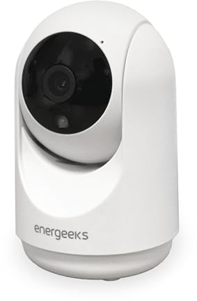 energeeks Sentinel III - Cámara Vigilancia WiFi Interior - 360º 1080p Full HD 2MP - Detección Movimiento-Ruido - Audio Bidireccional - Almacenamiento SD/Nube/NVR - Compatible Alexa Google Home y App