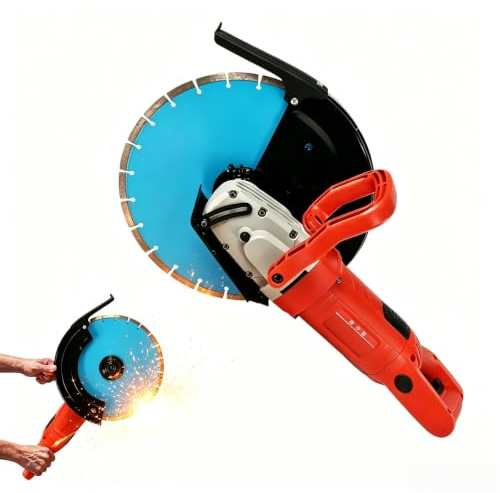 3KW Mauernutfräse Schlitzfräse 3800RPM, Elektrische Wandschlitzmaschine mit 350mm Sägeblatt, Betonschneider Fugenfräse für Nass und Trocken zum Schneiden von Fliesen, Marmor, Holz, Stein und Beton