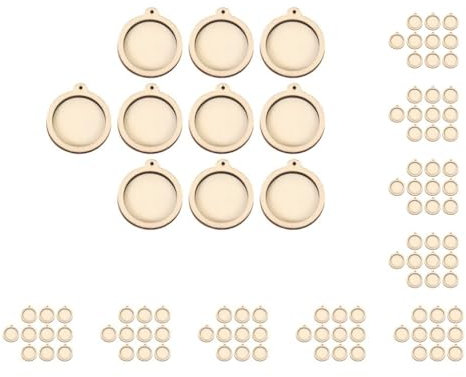10 Set 10 x Mini Stickrahmen Display Rahmen für Anhänger Festivals Dekoration DIY Rund