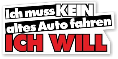 younikat Aufkleber Altes Auto Statement 16 cm - kfz782 | retro, Nostalgie, Oldtimer, witterungsbeständig, vergilbungsfrei, UV-beständig,