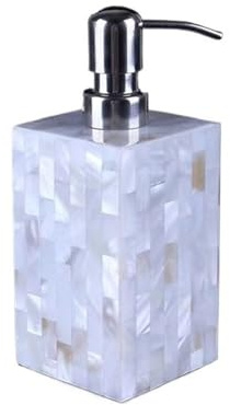 ZKALQECNF Dispensadores de loción Botella de desinfectante de Manos con Forma de Concha de 500 ml, dispensador de jabón for baño de Hotel de Lujo, champú y Gel de baño Dosificador de Jabón(Blanco)
