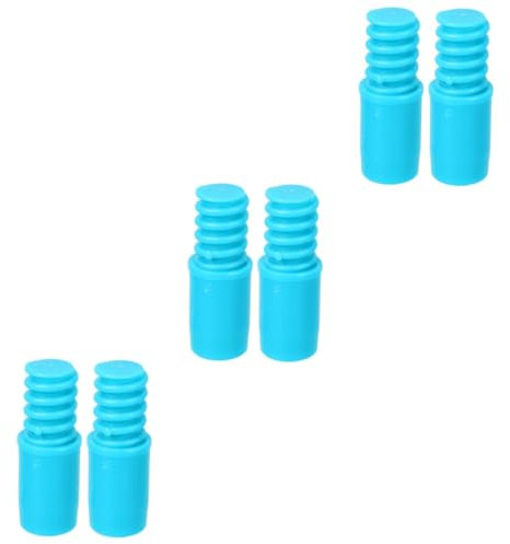 Warmhm 6pcs Replacement Extension Pole Adapter for Mop Threaded Tip for Broom Handle Repair Kit Plastic Versatile Use
