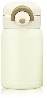 Boziee 350ML/200ML kleine Edelstahl-Thermosflasche Verschluss Lock Thermoskanne BPA-frei Isolierflasche Mini vakuum Wasserflaschen für Sport, Travel, Schule, Outdoor (Creme Weiss, 200ML)
