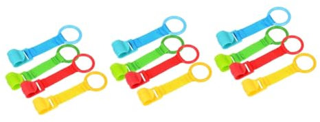TOBBOMEY 12 Stück Laufstall Handziehringe, Kinderbettringe, Hängeringe, Handziehringe, Säuglingsbettringe, Laufstall Zugringe, Lern Stehziehringe, Gehhilfe Werkzeuge, Babybettringe